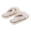 EVA Cross-Band Open Toe Fuzzy Slippers