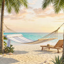 Outsunny Cotton Hammock, Soft Portable Swing Chair w/ Headrest