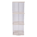 Livingandhome 3-Tier Rotating Plastic Bookshelf