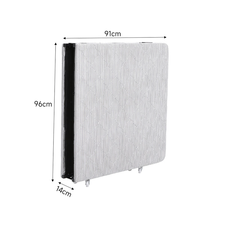 Livingandhome Steel Frame Folding Rollaway Bed with 4 Wheels