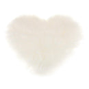 Lifeideas Heart Shaped Super Soft Shaggy Area Rug White