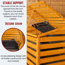 1.33m x 1.25m Large Wooden Outdoor Garden Double Wheelie Bin Store Storage for 2 Bins