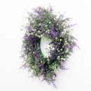 Lifeideas Round Artificial Lavender Flower Wreath
