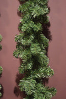 270cm (9ft) x 20cm Imperial Pine Christmas Garland Plain Green