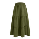 A-line Swing Pleated Midi Skirt