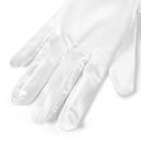Elegant Mid-length Satin Gloves White