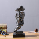Lifeideas Creative Silence is Golden Figurine for Tabletop Decor