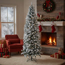 Lifeideas Flocked Christmas Tree with Sturdy X-Frame Stand