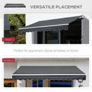 Outsunny  Retractable Sun Shade  3.5 x 2.5m - Grey