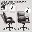 HOMCOM Faux Leather Desk Chair With Tilt Function For Home Office