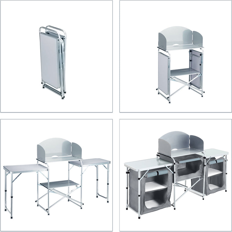 Livingandhome Camping Kitchen Stand Unit Storage Portable Outdoor