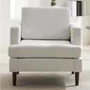 Livingandhome Beige Mid-Century Armchair
