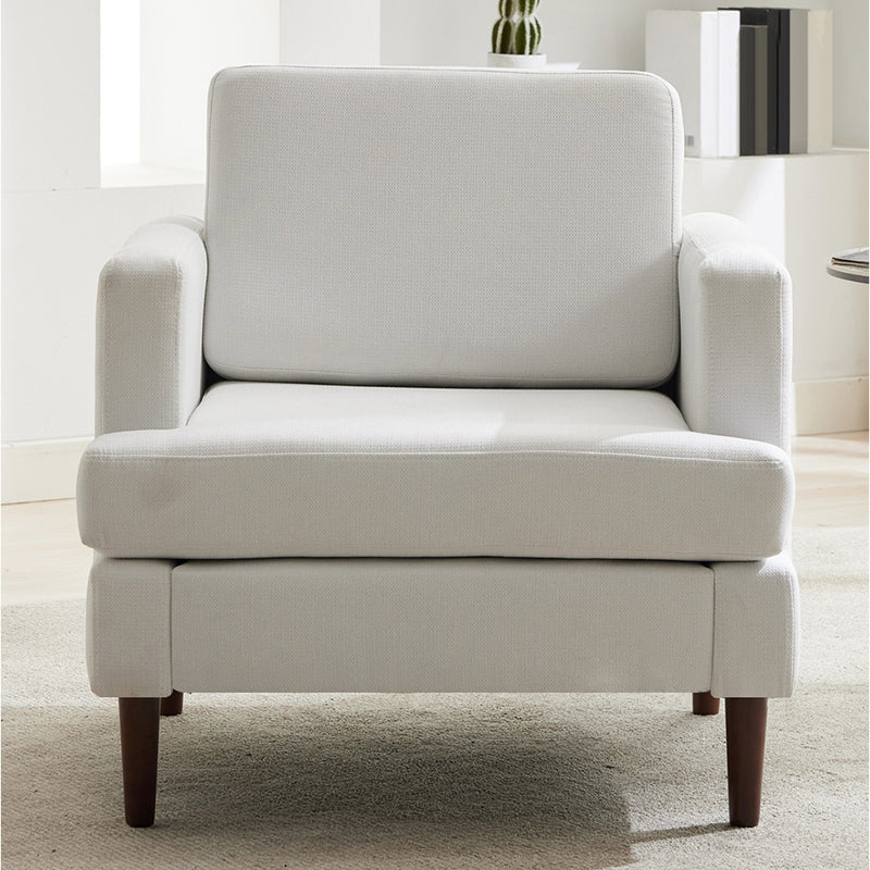 Livingandhome Beige Mid-Century Armchair