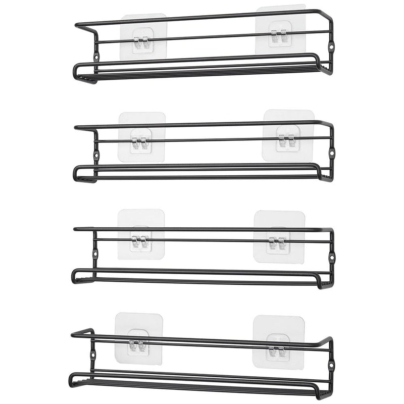 Lifeideas Wall Mount Metal Wire Spice Rack Set of 4