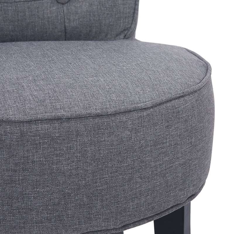 Livingandhome Upholstered Vanity Stool Makeup Dressing Chair