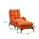 Livingandhome Leisure Recliner Chair with Footstool and Metal Legs
