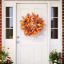 Artificial Pumpkin Maple Leaf Wreath