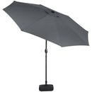 Livingandhome 3M Large Rotating Patio Parasol for Outdoor Sunshade and Rain
