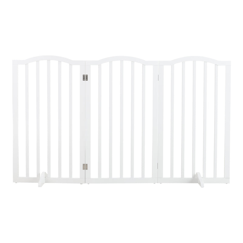 Kidkid 3 Panel Wooden Foldable Freestanding Pet Gate