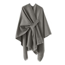 Oversized Plain Shawl Wrap - Dark Grey