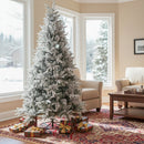 Lifeideas Flocked PE Christmas Tree with X-Frame Stand