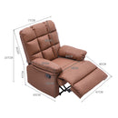 Livingandhome Upholstered Faux Leather Recliner Chair
