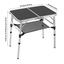 Breeins 60cm/90cm Folding Camping Table with Carrying Handle