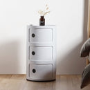 Livingandhome Cylindrical Plastic Storage Drawer Unit