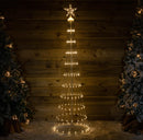 1.8m Light up Christmas Cone Tree with 220 Warm White LEDs and Timer Function
