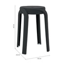 Livingandhome 10 Pack Stackable Plastic Round Stools