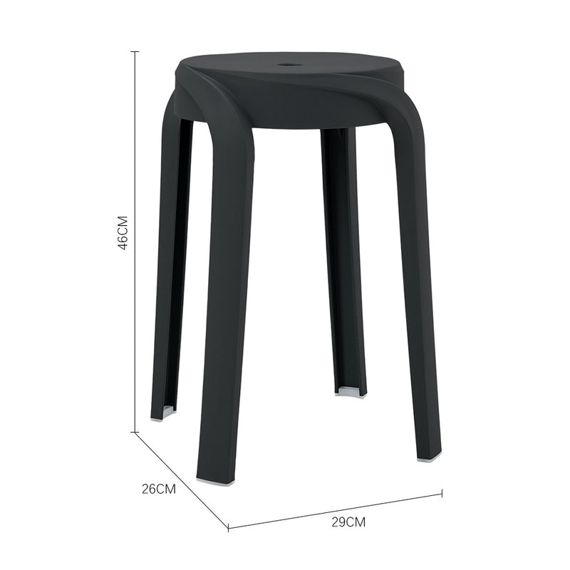 Livingandhome 10 Pack Stackable Plastic Round Stools