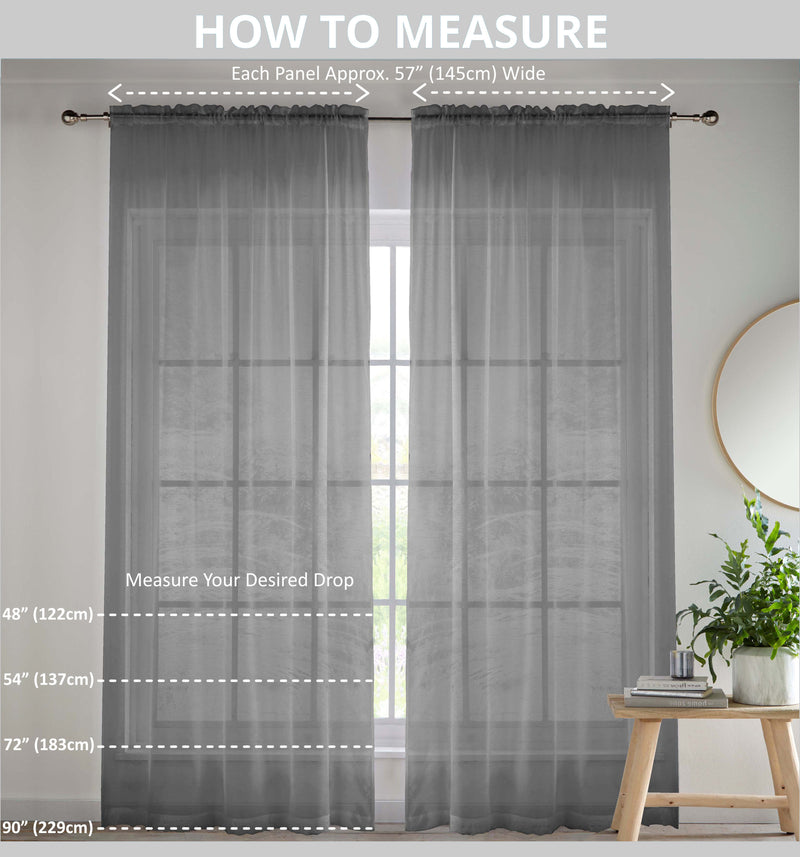 Pair of Santorini Natural Cream/Beige Linen Look Stripe Panels with Eyelet Header