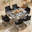 Breeins 95cm or 120cm Portable Folding Camping Table with 4 or 6 Chairs