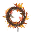 Lighted Artificial Sorghum Fall Wreath