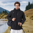 Black Waterproof Softshell Jacket with Hood