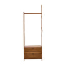 Livingandhome 52cm Multi-functional Wooden Coat Rack with Storage Drawers