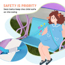 Outsunny 2 Seater Kids Swing Chair, Fairy-Themed with Adjustable Canopy