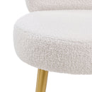 Livingandhome Cream Faux Fur Chair