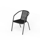 Breeins PE Rattan Stacking Garden Chairs Set of 2/4