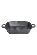 Lifeideas Pre-Seasoned Cast Iron Grill Pan with Dual Handles