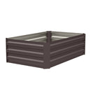Garden Sanctuary Galvanized Steel Square Raised Garden Bed Planter Box