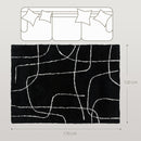 HOMCOM High Pile Modern Shaggy Rug, Soft Floor Carpet 120 X 170 Cm