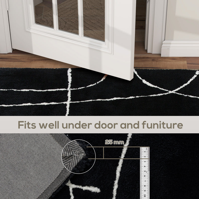 HOMCOM High Pile Modern Shaggy Rug, Soft Floor Carpet 120 x 170 cm