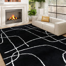 HOMCOM High Pile Modern Shaggy Rug, Soft Floor Carpet 120 X 170 Cm