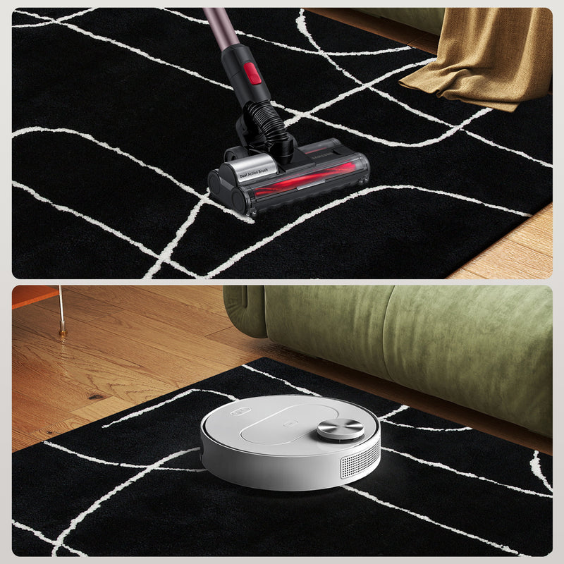HOMCOM High Pile Modern Shaggy Rug, Soft Floor Carpet 120 x 170 cm