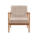 Livingandhome Modern Upholstered Armchair with Wooden Frame