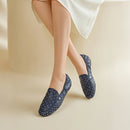 Studded Slip-on Loafers - Blue