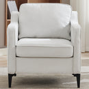 Livingandhome Beige White Fleece Sofa Chair