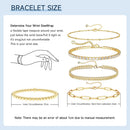 14K Gold Plated Chain Bracelets set