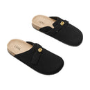 Close-Toe Slip-On Mules Black